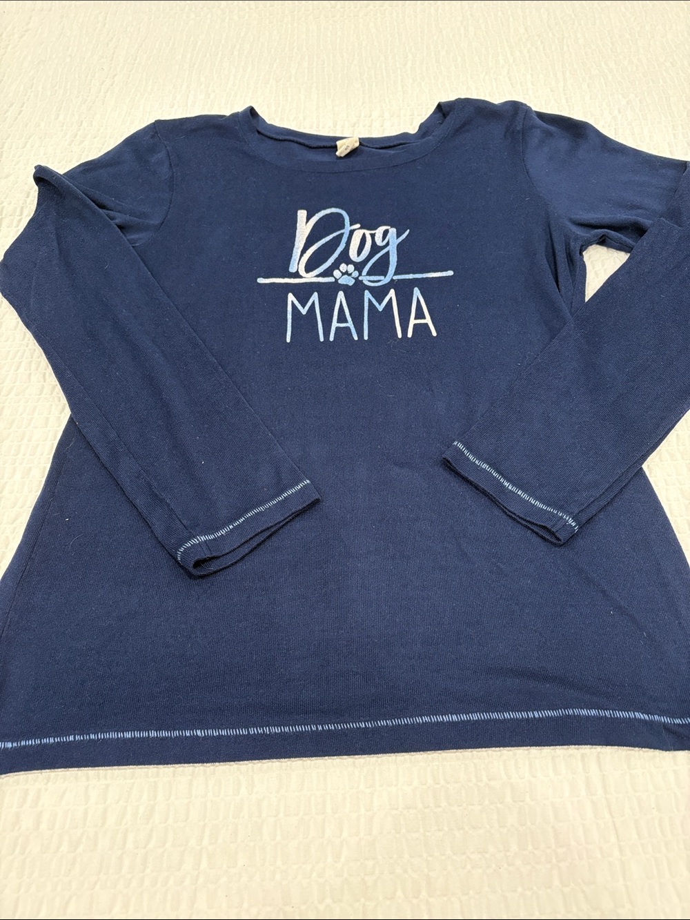Hue Dog Mama Navy Long-Sleeve Women’s  Tee
Size S
